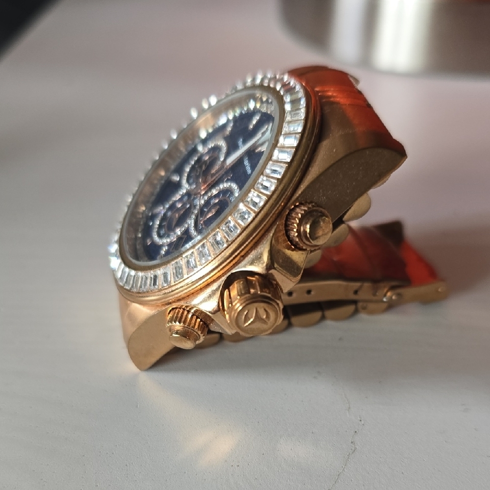 Technomarine Rose Gold and Navy Chronograph Watch - Picture 2 of 6